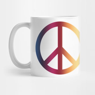 Peace Linear Gradient (Clear/White) Mug